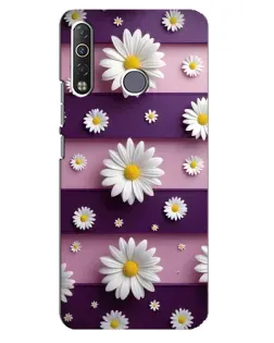 Чехол для TECNO Camon 12 Air CC6 с картинкой «Ромашки на фиолетовом» Чехол для TECNO Camon 12 Air CC6 с картинкой «Ромашки на фиолетовом»