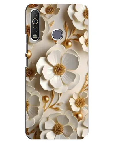 Чехол для TECNO Camon 12 Air CC6 с картинкой «Белие бумажние цвети» Чехол для TECNO Camon 12 Air CC6 с картинкой «Белие бумажние цвети»