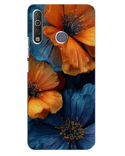 Чехол для TECNO Camon 12 Air CC6 с картинкой «Яркая сине-оранжевая флора» Чехол для TECNO Camon 12 Air CC6 с картинкой «Яркая сине-оранжевая флора»