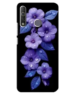 Чехол для TECNO Camon 12 Air CC6 с картинкой «Фиолетовые цветы с росою» Чехол для TECNO Camon 12 Air CC6 с картинкой «Фиолетовые цветы с росою»