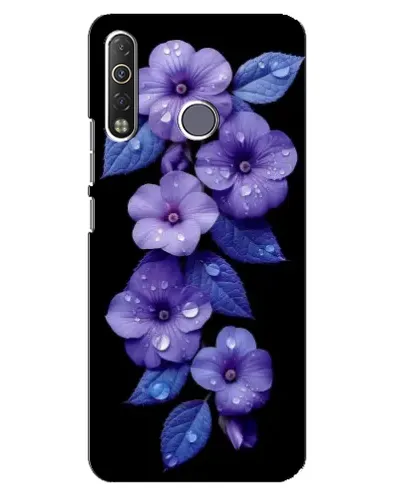 Чехол для TECNO Camon 12 Air CC6 с картинкой «Фиолетовые цветы с росою» Чехол для TECNO Camon 12 Air CC6 с картинкой «Фиолетовые цветы с росою»