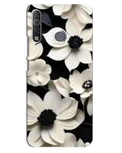 Чехол для TECNO Camon 12 Air CC6 с картинкой «Объемные белые цветы» Чехол для TECNO Camon 12 Air CC6 с картинкой «Объемные белые цветы»