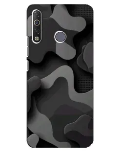 Чохол для TECNO Camon 12 Air CC6 з картинкою «Темний абстрактний камуфляж»