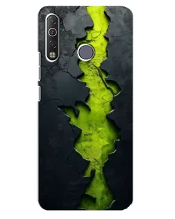 Чохол для TECNO Camon 12 Air CC6 з картинкою «Салатовий розлом скелі»