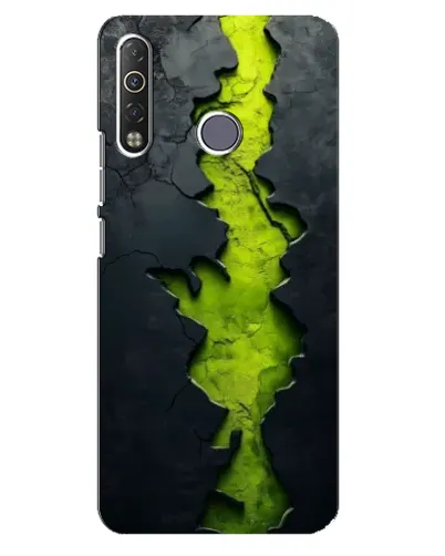Чохол для TECNO Camon 12 Air CC6 з картинкою «Салатовий розлом скелі»