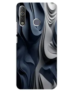 Чохол для TECNO Camon 12 Air CC6 з картинкою «Об'ємні сині складки»