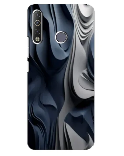 Чохол для TECNO Camon 12 Air CC6 з картинкою «Об'ємні сині складки»