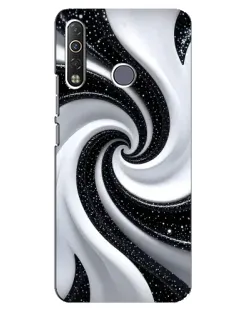 Чохол для TECNO Camon 12 Air CC6 з картинкою «Чорно-біла спіраль»