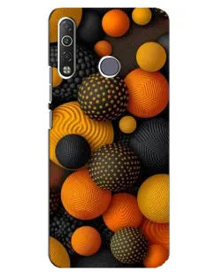 Чохол для TECNO Camon 12 Air CC6 з картинкою «Об'ємні помаранчеві сфери»