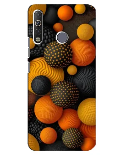 Чохол для TECNO Camon 12 Air CC6 з картинкою «Об'ємні помаранчеві сфери»