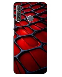 Чохол для TECNO Camon 12 Air CC6 з картинкою «Червона глянцева сітка»