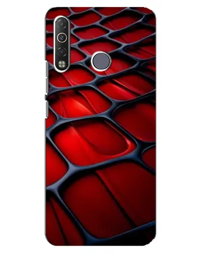 Чохол для TECNO Camon 12 Air CC6 з картинкою «Червона глянцева сітка»