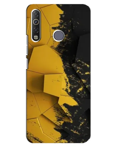 Чохол для TECNO Camon 12 Air CC6 з картинкою «Золоті уламки геометрії»