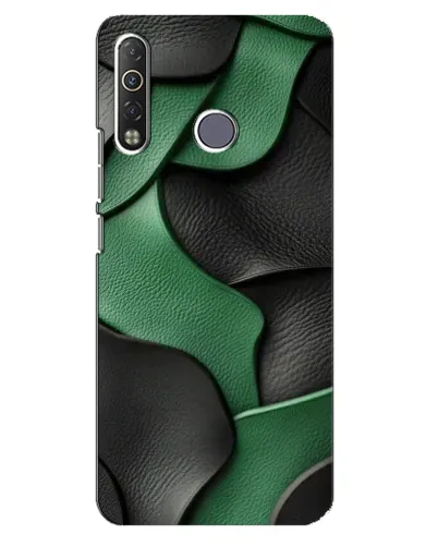 Чохол для TECNO Camon 12 Air CC6 з картинкою «Зелені шкіряні хвилі»