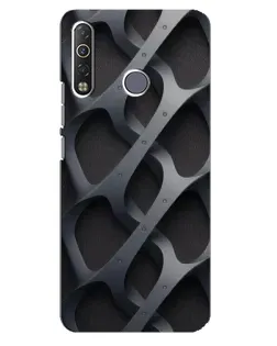 Чохол для TECNO Camon 12 Air CC6 з картинкою «Об'ємне сіре плетіння»