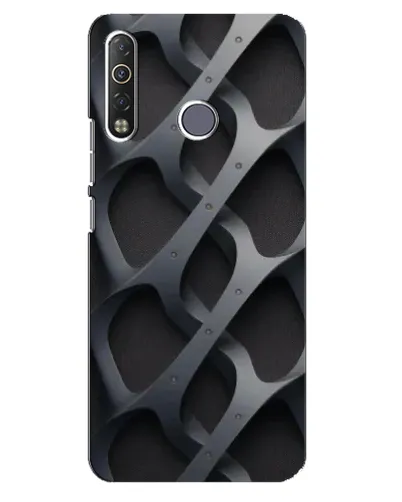 Чохол для TECNO Camon 12 Air CC6 з картинкою «Об'ємне сіре плетіння»
