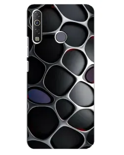 Чохол для TECNO Camon 12 Air CC6 з картинкою «Об'ємна темна решітка»