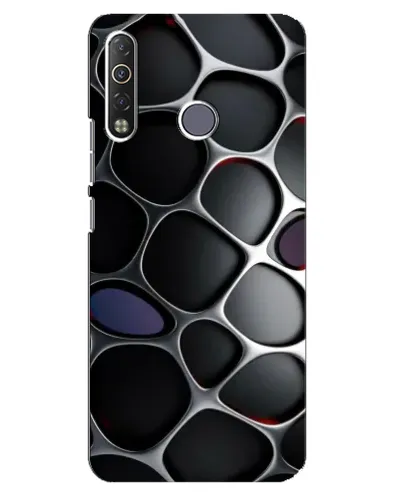 Чохол для TECNO Camon 12 Air CC6 з картинкою «Об'ємна темна решітка»