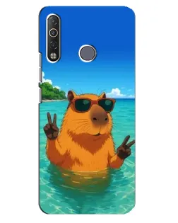 Чехол для TECNO Camon 12 Air CC6 с картинкой «Морская капибара»