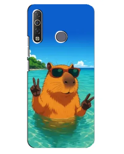 Чехол для TECNO Camon 12 Air CC6 с картинкой «Морская капибара»