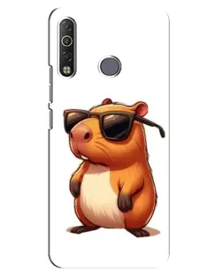Чехол для TECNO Camon 12 Air CC6 с картинкой «Капибара в очках»