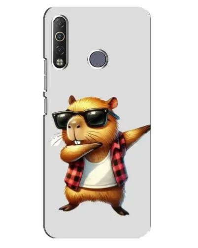 Чехол для TECNO Camon 12 Air CC6 с картинкой «Капибара рэпер даб»
