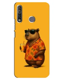 Чехол для TECNO Camon 12 Air CC6 с картинкой «Капибара на отдыхе»