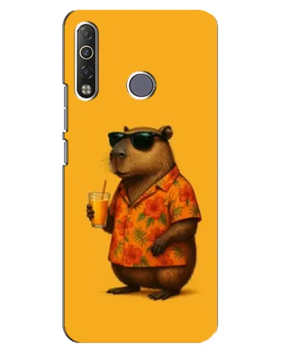 Чехол для TECNO Camon 12 Air CC6 с картинкой «Капибара на отдыхе»