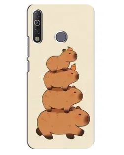 Чехол для TECNO Camon 12 Air CC6 с картинкой «Башня из капибар»