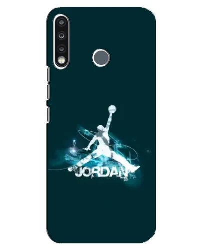 Чехол для TECNO Camon 12 CC7 с картинкой «Jordan Blue Fire»