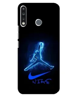 Чехол для TECNO Camon 12 CC7 с картинкой «Jordan Neon Blue»