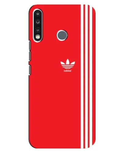 Чехол для TECNO Camon 12 CC7 с картинкой «Красный минимализм Adidas»