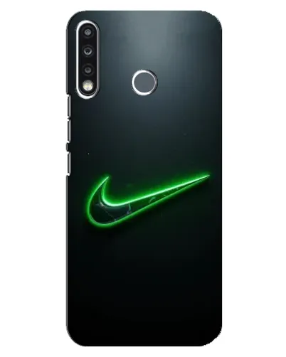Чехол для TECNO Camon 12 CC7 с картинкой «Неоновый контур Nike»