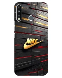 Чехол для TECNO Camon 12 CC7 с картинкой «Золотой Nike на металле»
