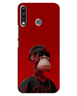 Чехол для TECNO Camon 12 CC7 с картинкой «Bored Ape в красном»