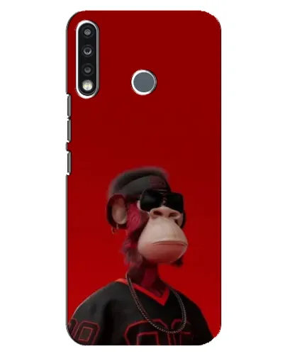 Чехол для TECNO Camon 12 CC7 с картинкой «Bored Ape в красном» Чехол для TECNO Camon 12 CC7 с картинкой «Bored Ape в красном»
