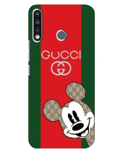 Чехол для TECNO Camon 12 CC7 с картинкой «Gucci — полосы и Микки» Чехол для TECNO Camon 12 CC7 с картинкой «Gucci — полосы и Микки»