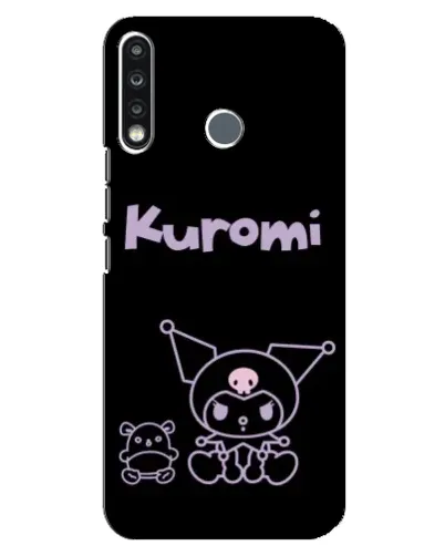 Чехол для TECNO Camon 12 CC7 с картинкой «Kuromi — черный минимализм» Чехол для TECNO Camon 12 CC7 с картинкой «Kuromi — черный минимализм»