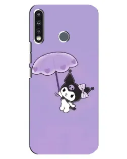 Чехол для TECNO Camon 12 CC7 с картинкой «Kuromi с зонтиком»