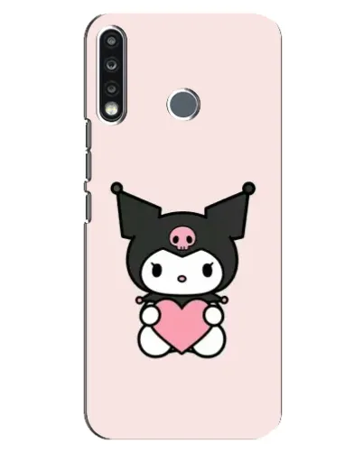 Чехол для TECNO Camon 12 CC7 с картинкой «Kuromi и сердце» Чехол для TECNO Camon 12 CC7 с картинкой «Kuromi и сердце»