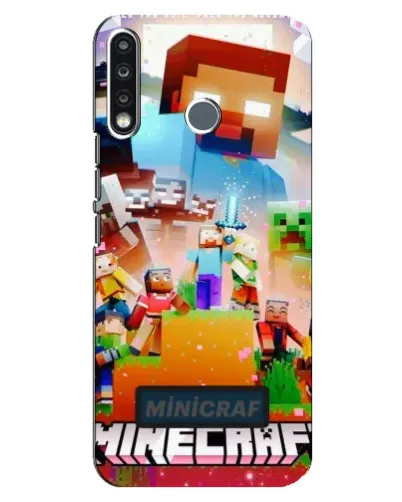 Чехол для TECNO Camon 12 CC7 с картинкой «Minecraft герои игры»