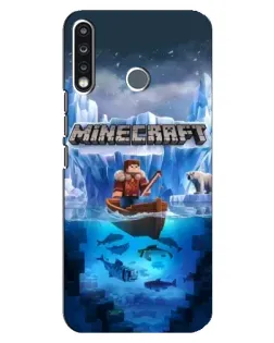 Чехол для TECNO Camon 12 CC7 с картинкой «Minecraft ледяной мир»