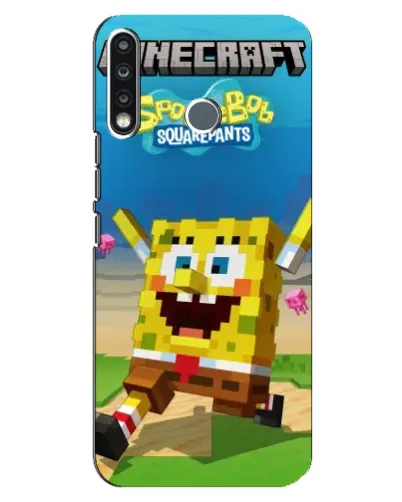 Чохол для TECNO Camon 12 CC7 з картинкою «Губка Боб Minecraft» Чохол для TECNO Camon 12 CC7 з картинкою «Губка Боб Minecraft»