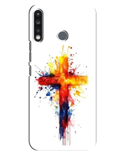 Чехол для TECNO Camon 12 CC7 с картинкой «Акварельный крест»