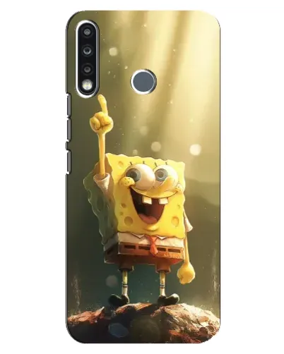 Чохол для TECNO Camon 12 CC7 з картинкою «Сяючий Спанч Боб»