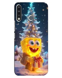 Чохол для TECNO Camon 12 CC7 з картинкою «Різдвяний Спанч Боб»