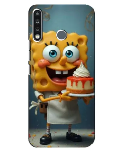 Чохол для TECNO Camon 12 CC7 з картинкою «Кухар Спанч Боб»