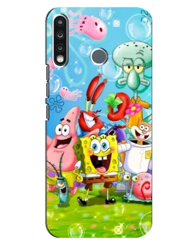 Чехол для TECNO Camon 12 CC7 с картинкой «Губка Боб и друзья» Чехол для TECNO Camon 12 CC7 с картинкой «Губка Боб и друзья»