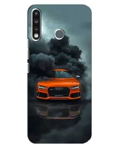 Чехол для TECNO Camon 12 CC7 с картинкой «Audi в облаках дыма»