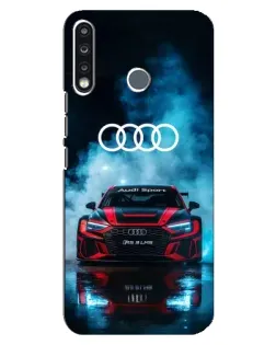 Чехол для TECNO Camon 12 CC7 с картинкой «Audi Sport — неон»